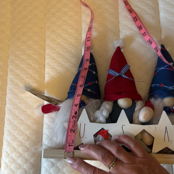 Rae Dunn Patriotic Gnome Trio 11” x 11” - Picture 8 of 8